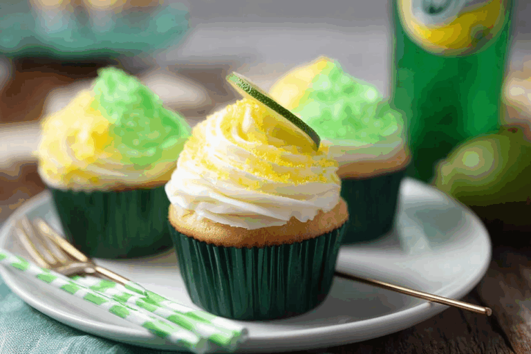 Lemon Lime 7UP Soda Cupcakes