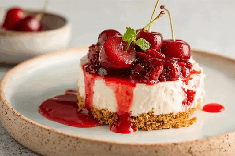 No Bake Cherry Cheesecake (Individual Servings or Trifle)