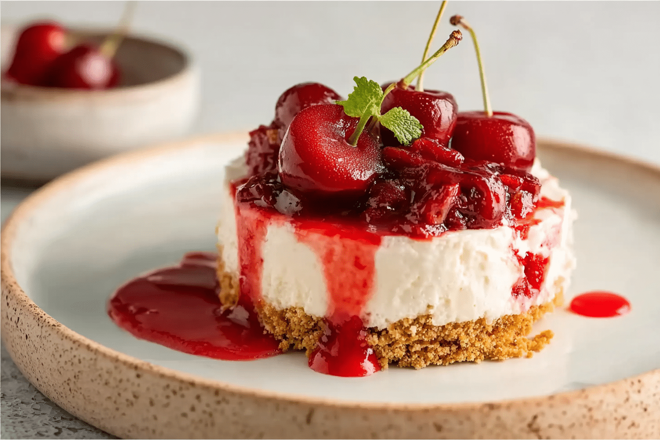 No Bake Cherry Cheesecake (Individual Servings or Trifle)
