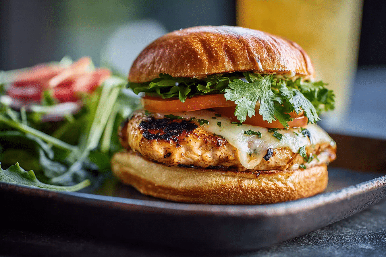 Chipotle Cheddar Chicken Burgers