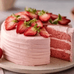 Homemade Strawberry Layer Cake with Strawberry Frosting