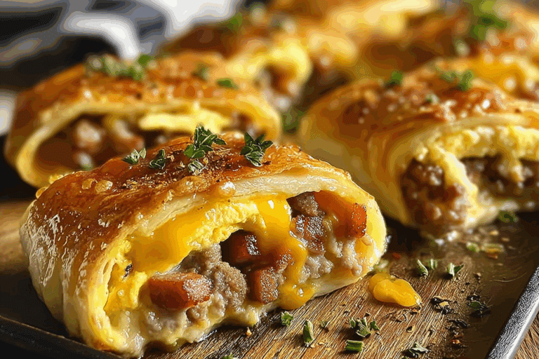 Sausage, Egg, and Cheese Breakfast Roll-Ups