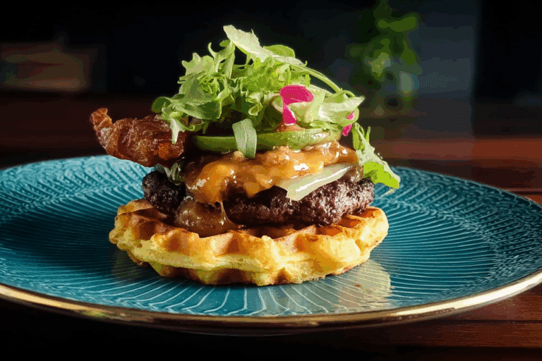 Keto Chaffle Cheeseburger Recipe