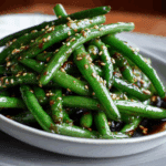 Miso Glazed Green Beans with Toasted Sesame