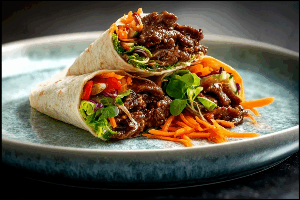 Korean Bulgogi Beef Wraps