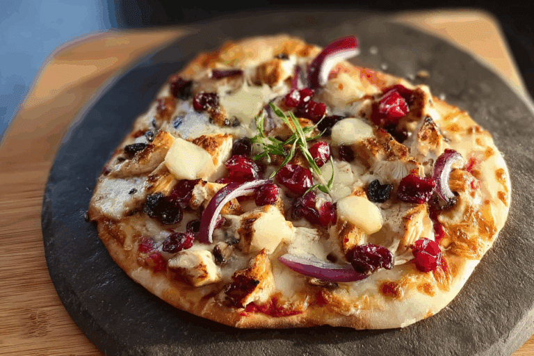 Cranberry Chicken Brie Pizza