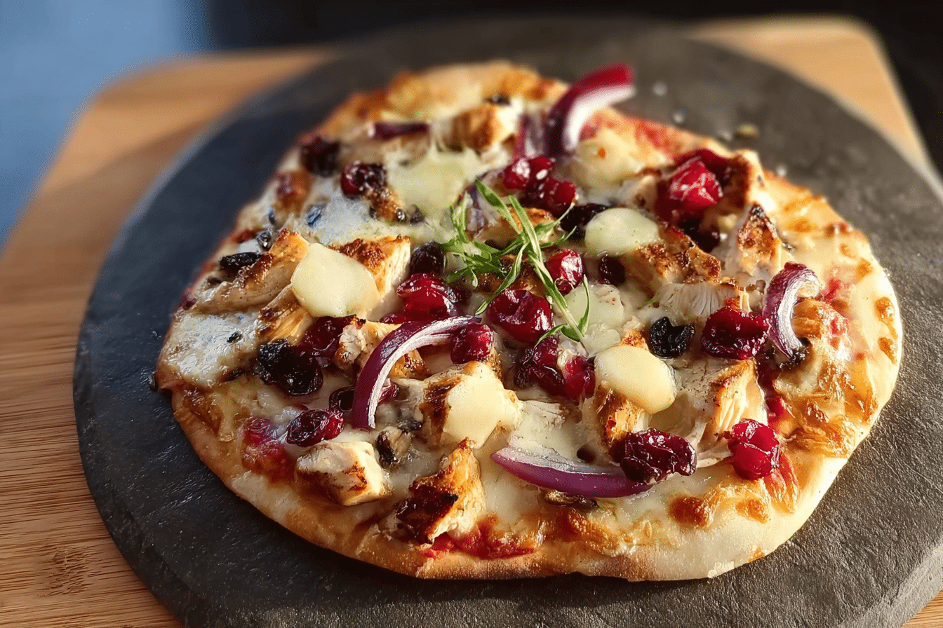 Cranberry Chicken Brie Pizza