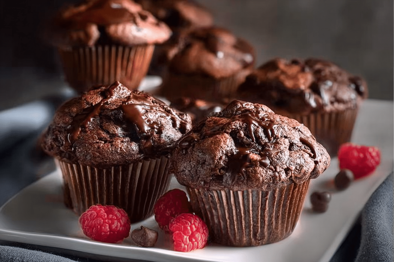 Sour Cream Double Chocolate Muffins