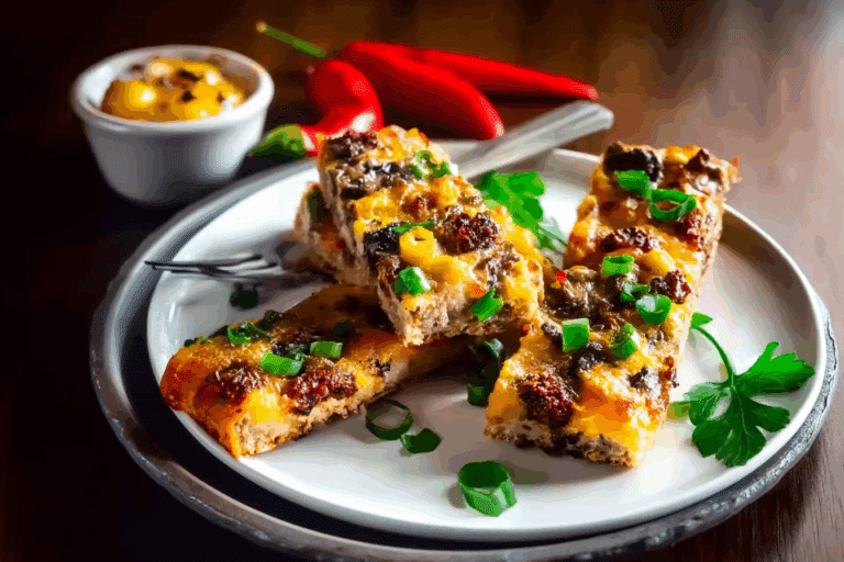 Keto Cheesy Beef Pizza Sticks Recipe