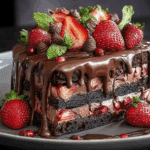 Chocolate Strawberry Drip Cake Recipe