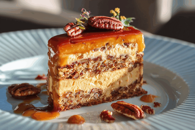 Crème Brûlée Caramel Pecan Cake