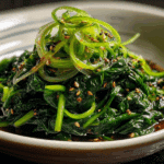 Soy Ginger Baby Spinach with Scallions