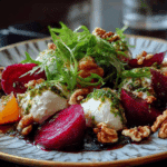 Roasted Beet and Burrata Salad with Walnut Gremolata