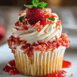 Strawberry Crunch Cupcakes