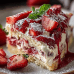 Strawberry Earthquake Cake