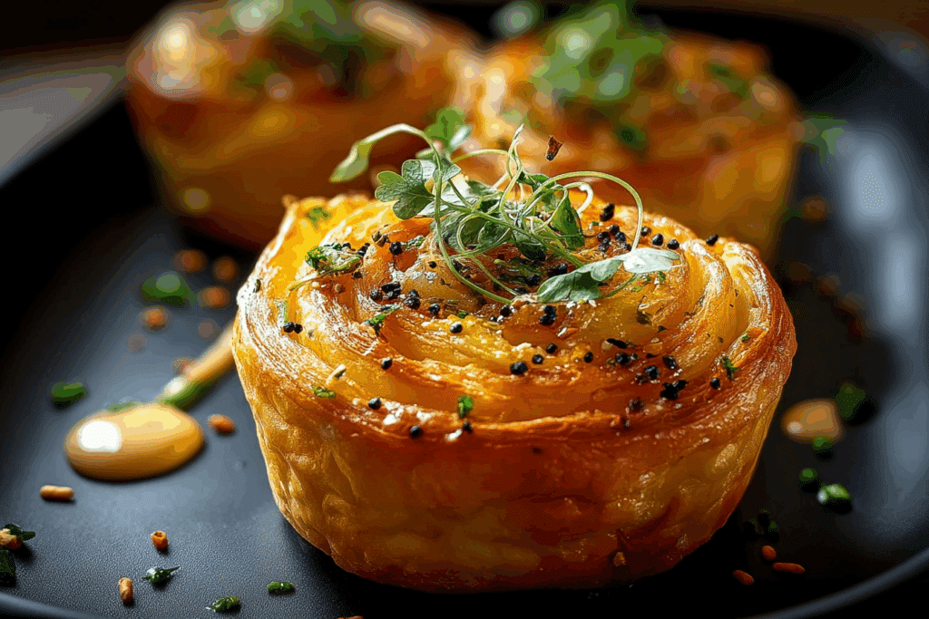 Cheesy Garlic Cruffin