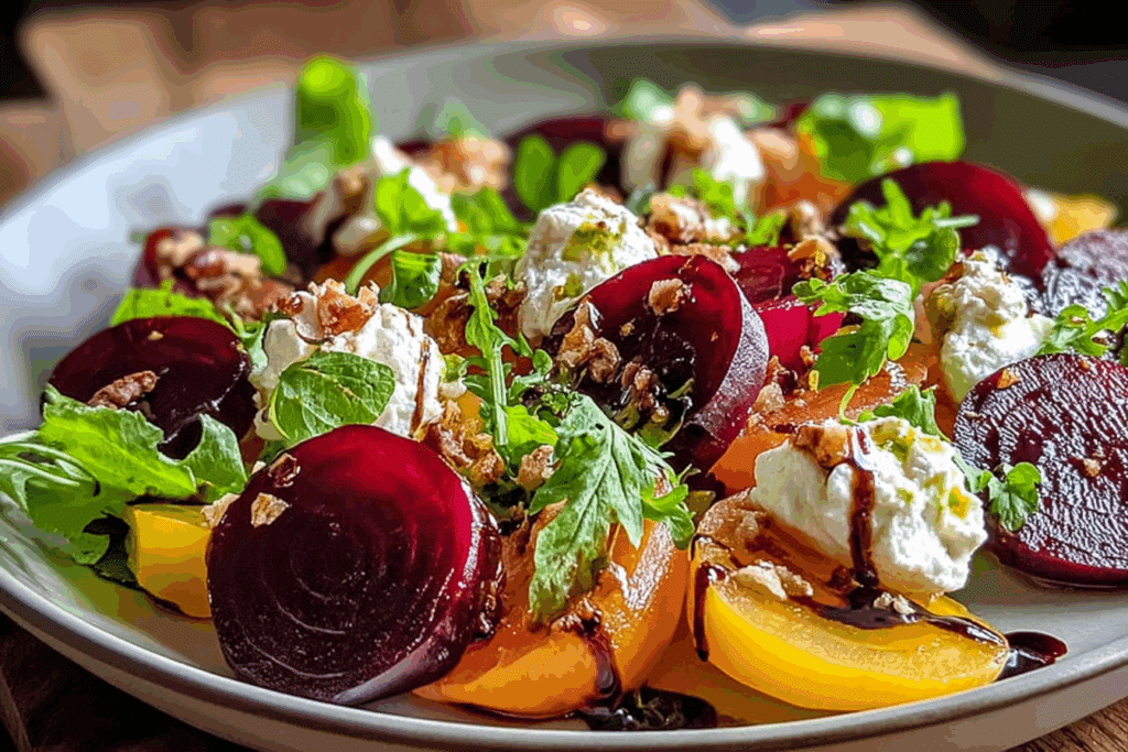 Beet Salad with Goat Cheese and Balsamic