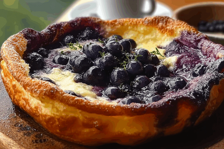 Blueberry Lemon Dutch Baby