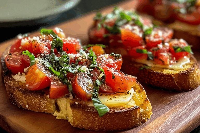 Italian Bruschetta, adapted from Vincenzo’s Plate
