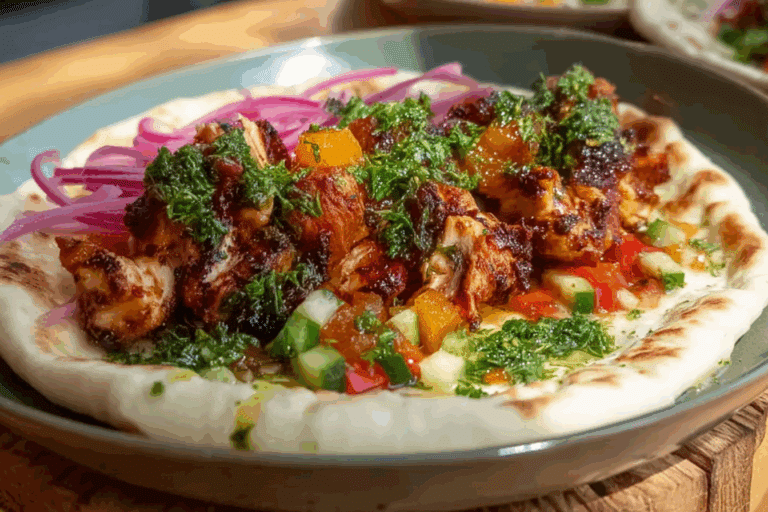 Apricot & Chipotle Glazed Chicken Shawarma