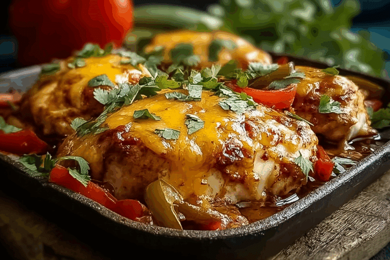 Cheesy Baked Fajita Chicken