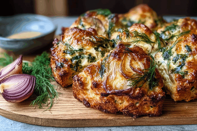 Goat’s Cheese, Dill and Onion Savoury Scones