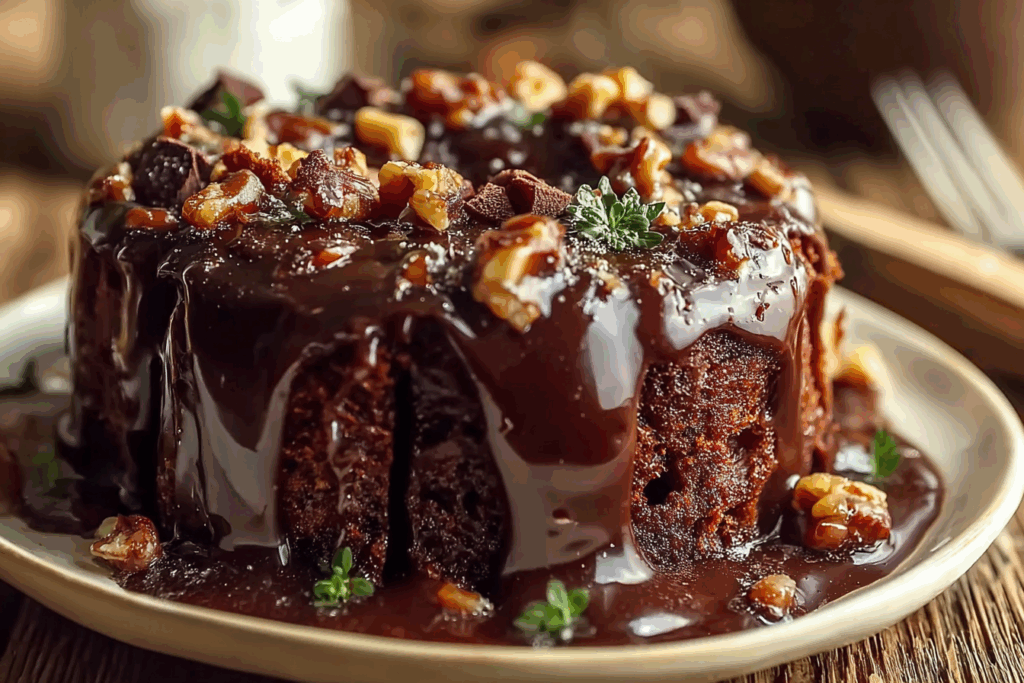 German Chocolate Poke Cake
