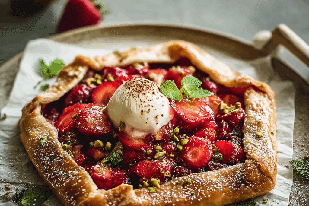 Strawberry & Pistachio Galette
