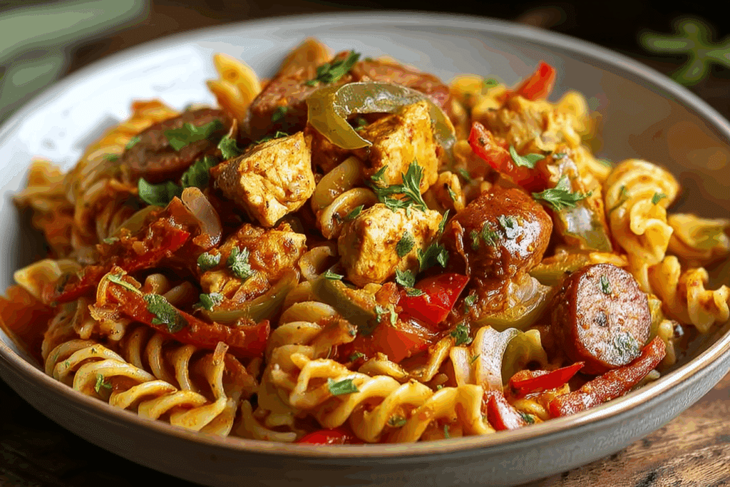 Chicken & Sausage Fajita Pasta