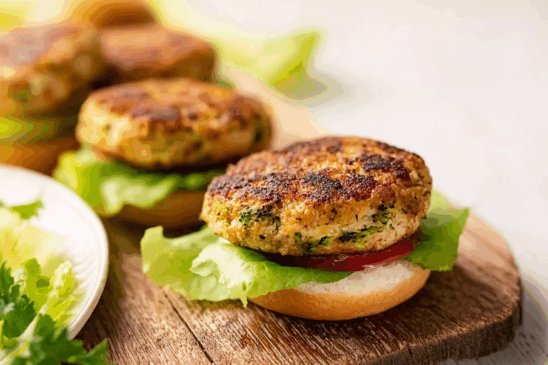 CHICKEN & BROCCOLI BURGERS