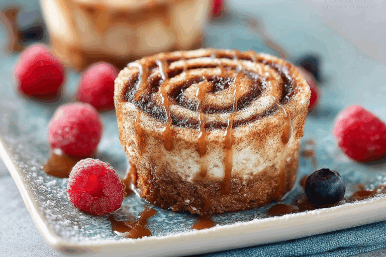 Mini Cinnamon Roll Cheesecake