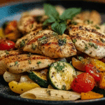 Lime Garlic Chicken with Vegetable Penne