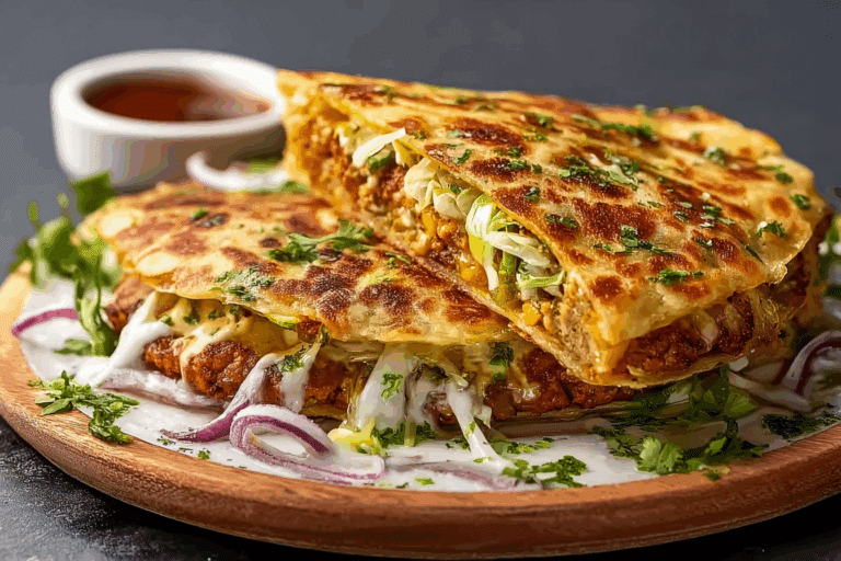 The Famous Dubai Paratha Smash Burger