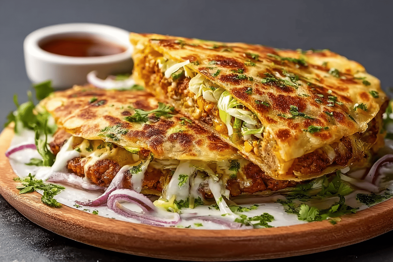 The Famous Dubai Paratha Smash Burger