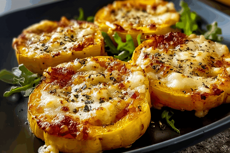 Cheesy Baked Squash Rounds