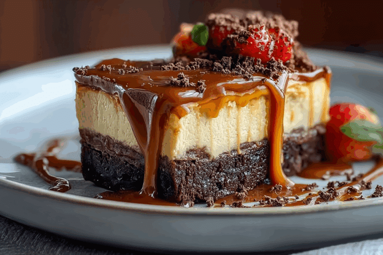Caramel Brownie Cheesecake