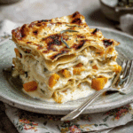 Autumn Lasagne with leek & Butternut Squash