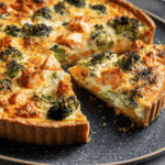 Quiche Brocolis Saumon and Chèvre