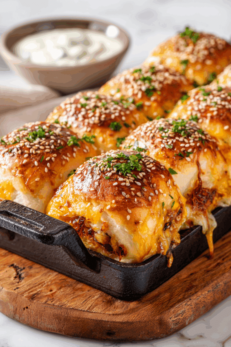 Cheesy BBQ Fajita Chicken Buns