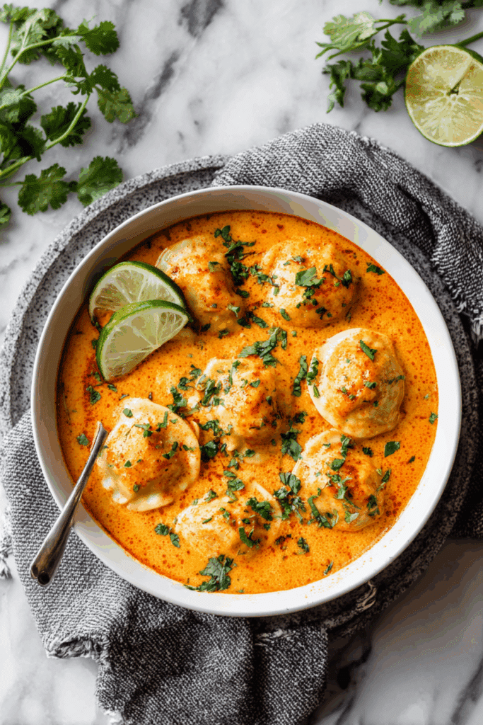 Red Curry Dumpling Soup