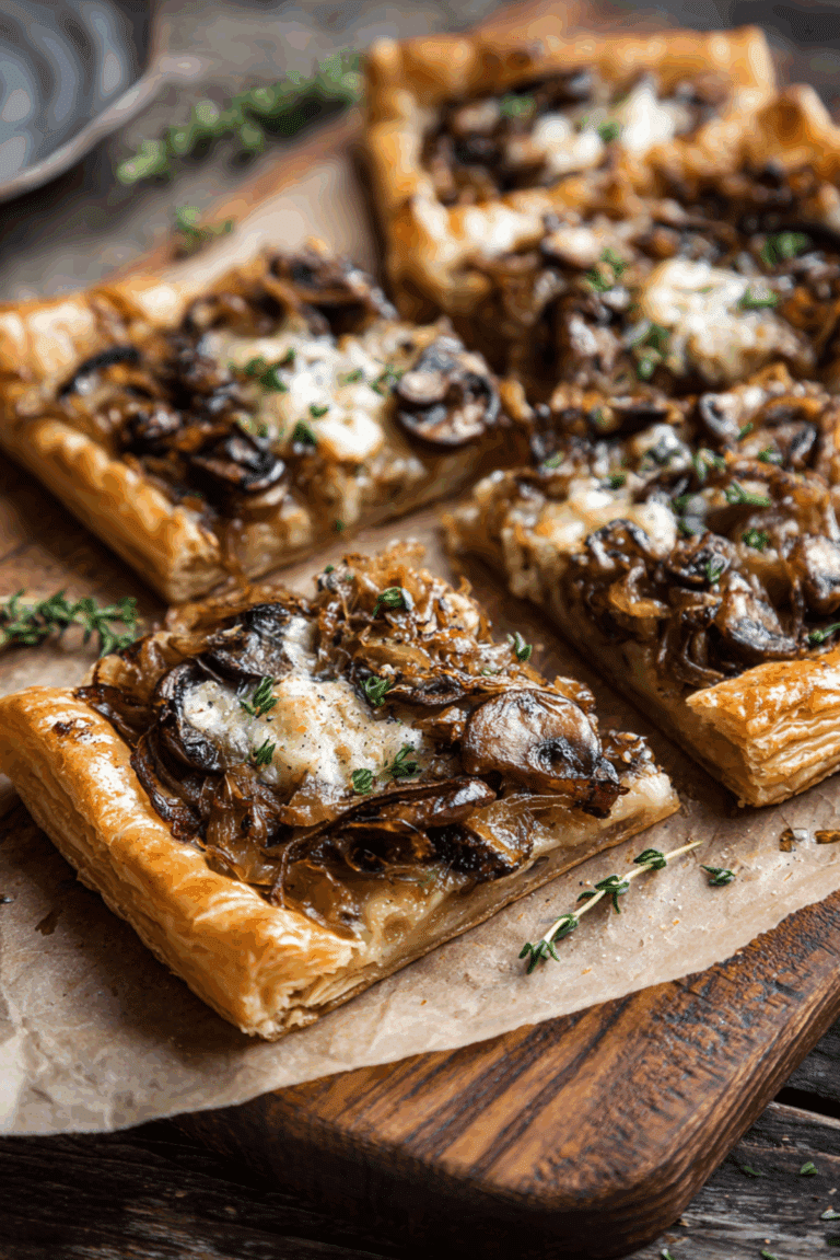 Mushroom Puff Pastry Tarts