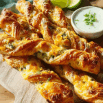 Super Bowl Jalapeño Popper Puff Pastry Twists