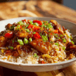 Honey Garlic Chili Chicken Fried Rice