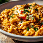 Creamy Cheesy Taco Orzo