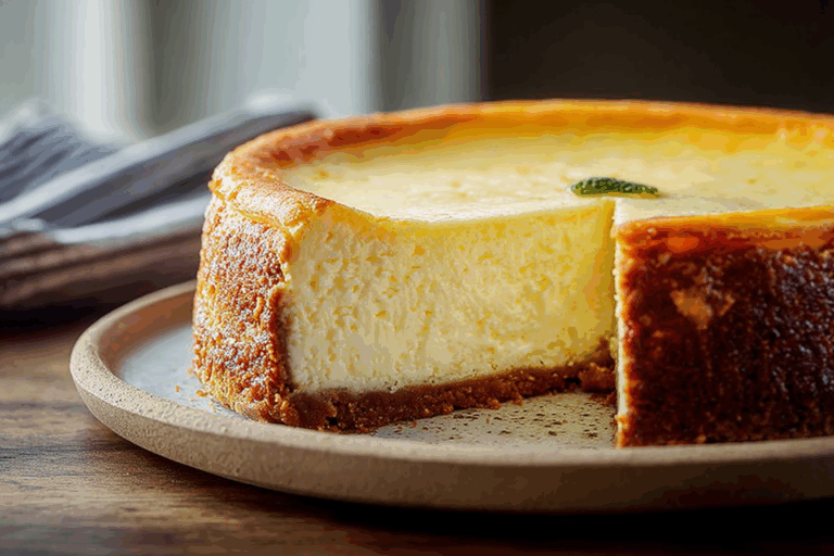 Classic New York Vanilla Cheesecake