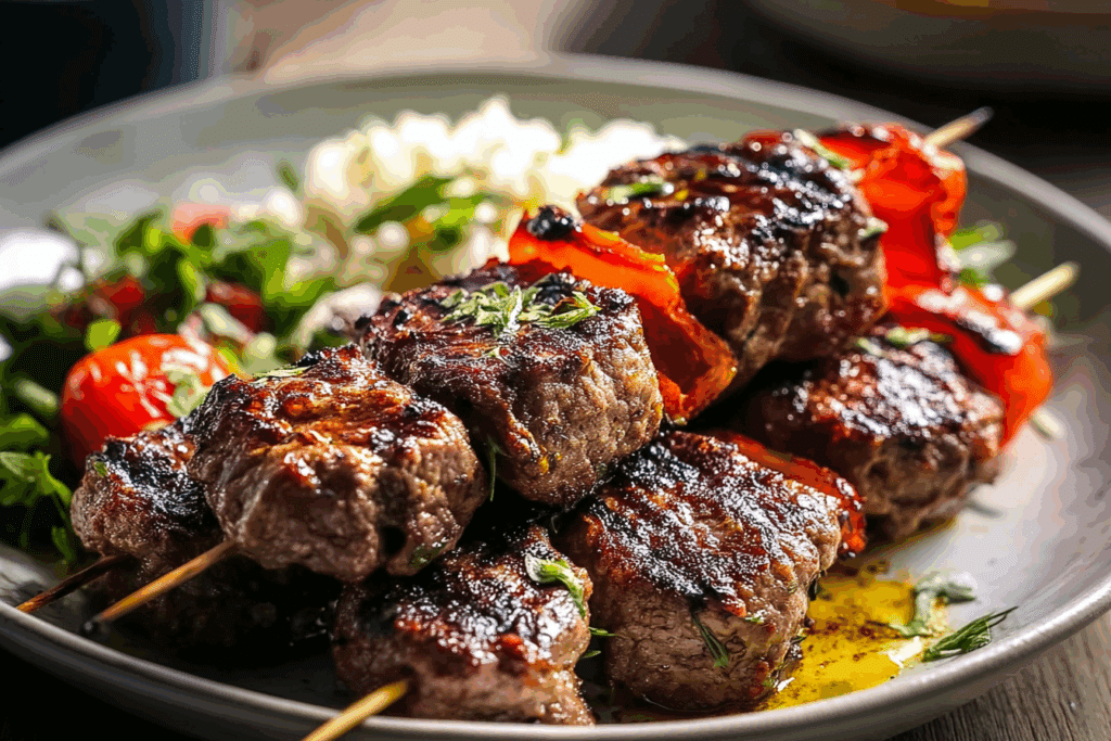 Juicy Oven Baked Beef Kababs