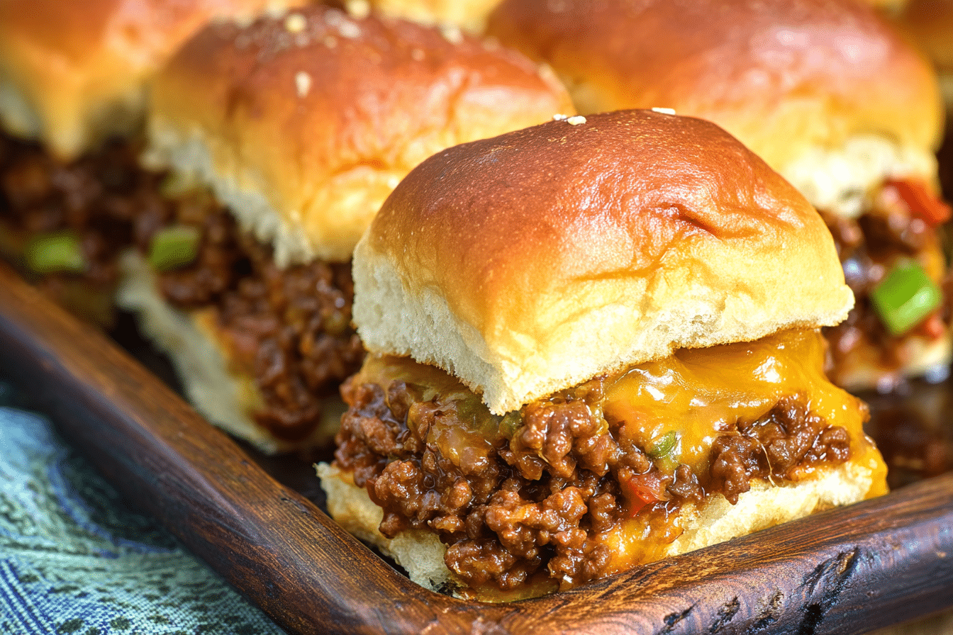 Chili Cheese Beef Sliders
