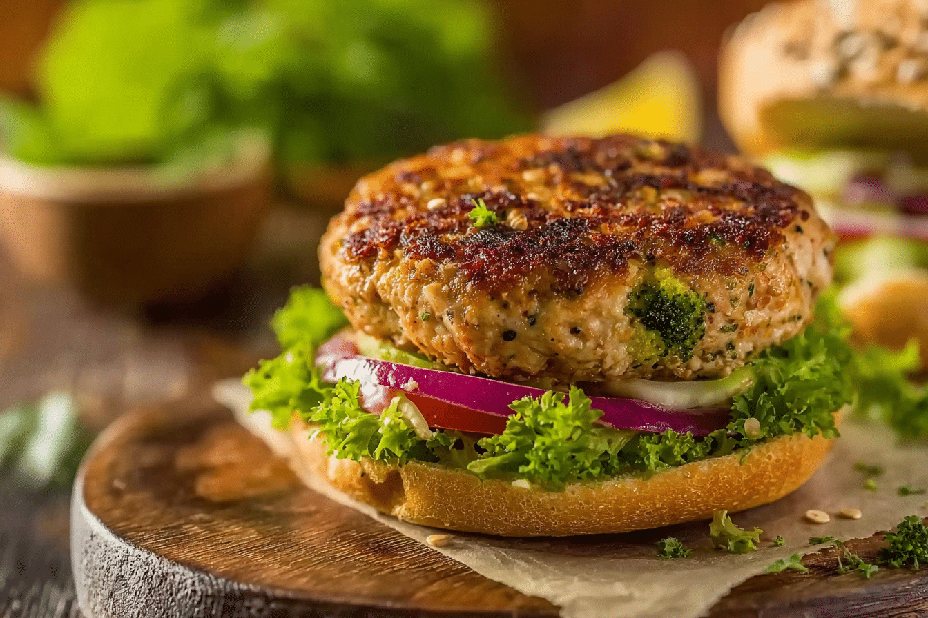 Chicken and Broccoli Burgers