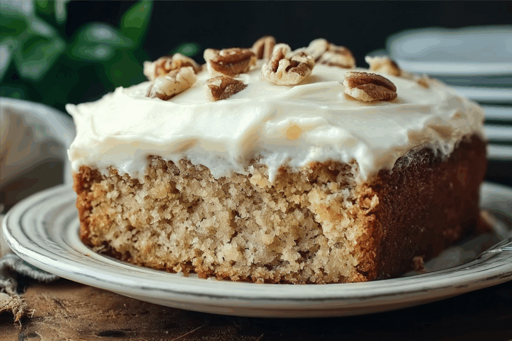 Banana Cake with Cream Cheese Icing
