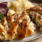 Feta and Red Onion Plait